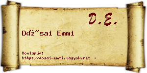 Dósai Emmi névjegykártya